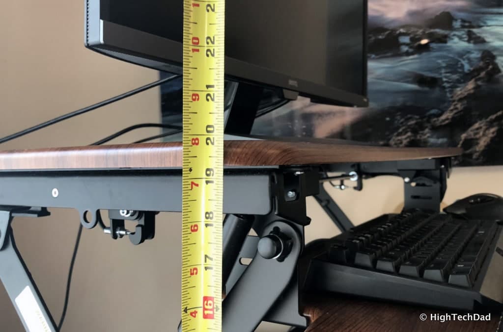 FlexiSpot ClassicRiser Standing Desk Converter review - fully raised