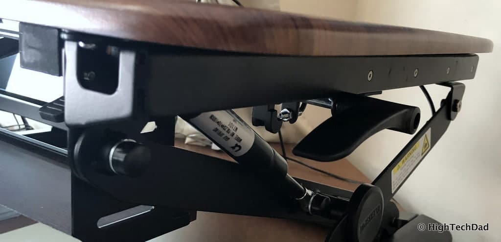 FlexiSpot ClassicRiser Standing Desk Converter review - the handle