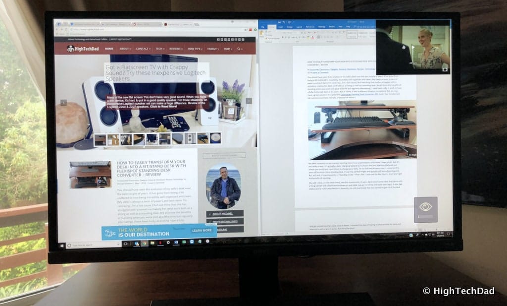 BenQ EW3270U monitor review - two content displays