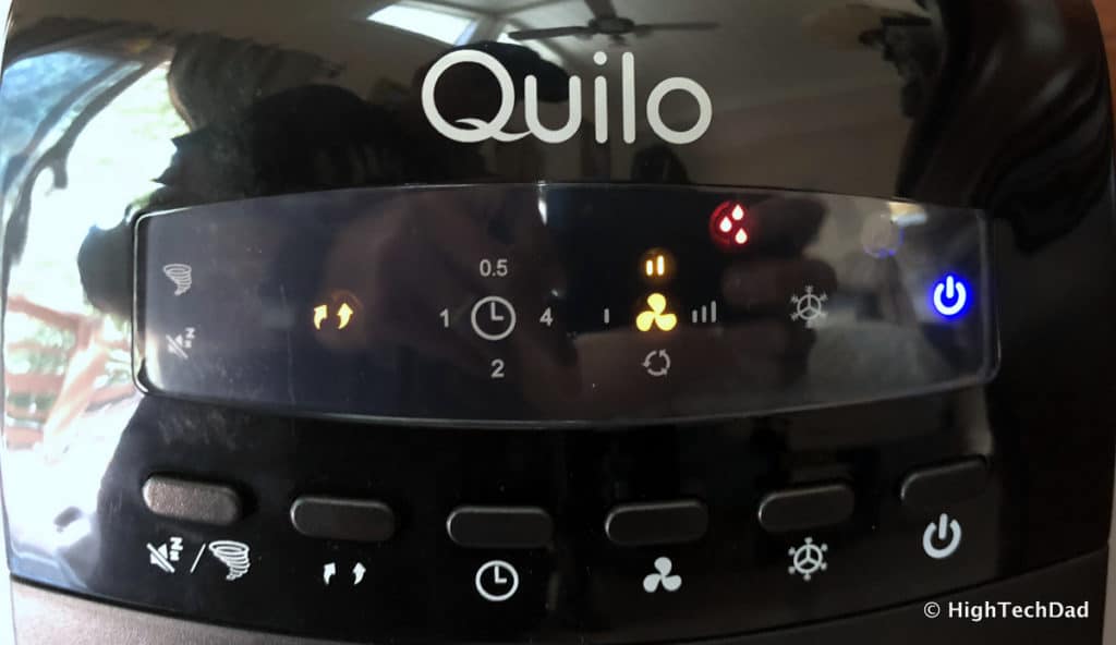 Quilo Tower Fan Review - controls and alerts