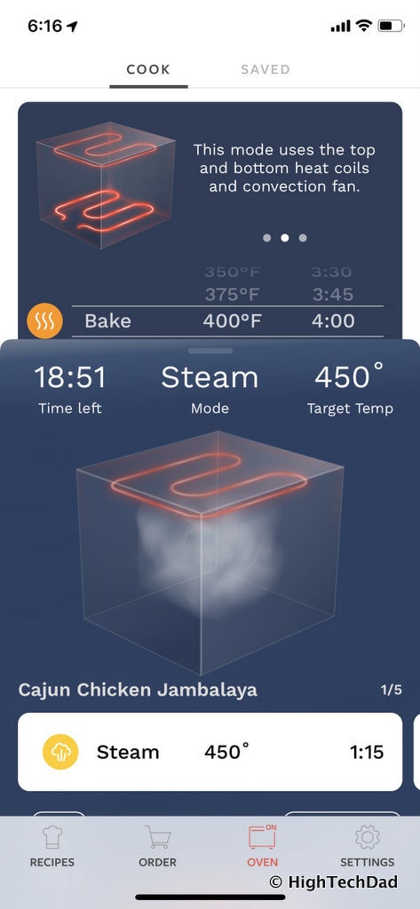 HTD Tovala Steam Oven & Meals Review - monitor your meal on smartphone app