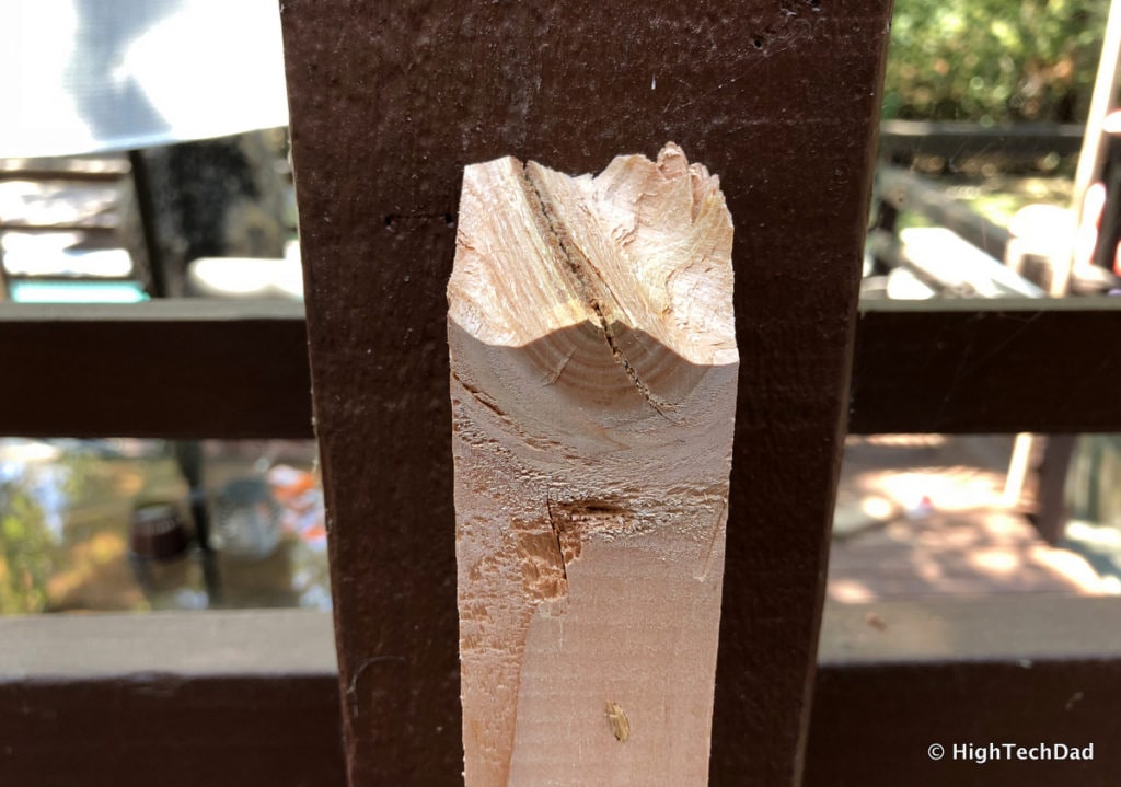 HTD DIY Deck Lighting Post - cracked post