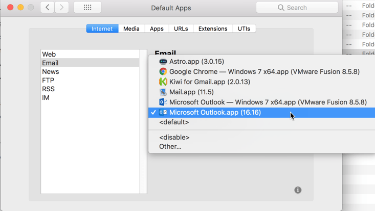 HighTechDad - How To set default application on Mac - set default email like Outlook