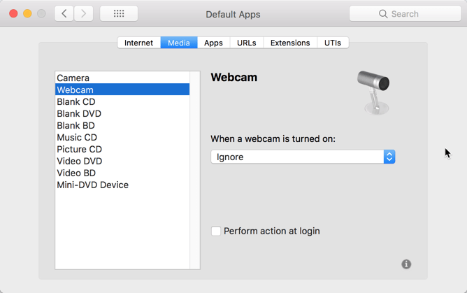HighTechDad - How To set default application on Mac - set default app for media webcam