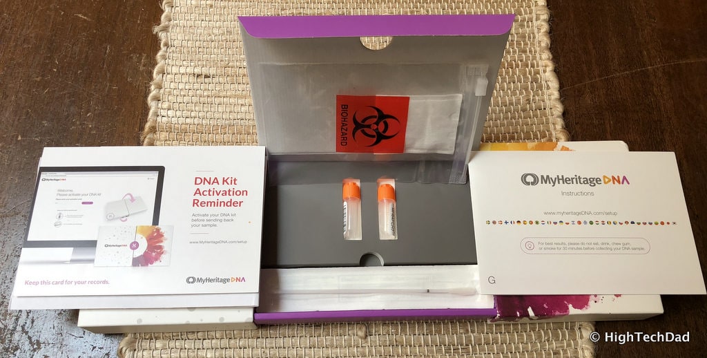 HTD MyHeritage DNA kit - kit contents