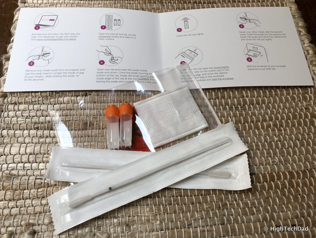 HTD MyHeritage DNA kit - what's inside the kit