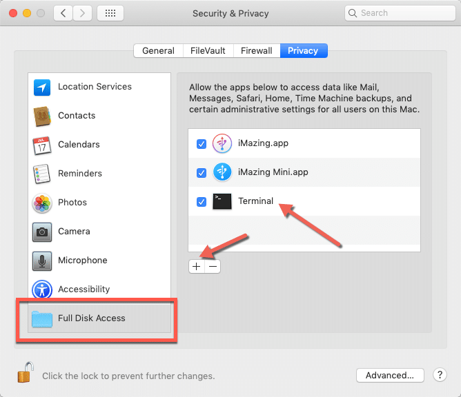 HighTechDad Change iOS Backup Location in iTunes - full disk access