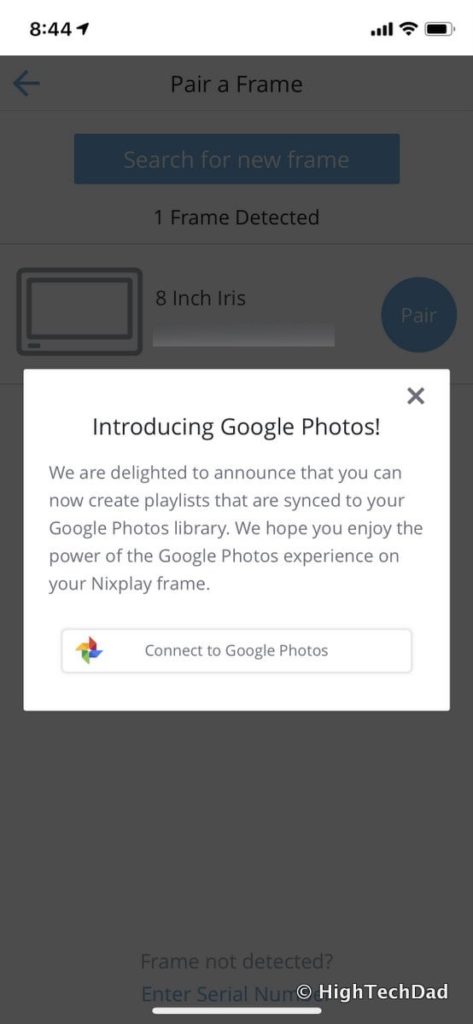 HighTechDad Nixplay Iris Digital WiFi Frame Review - Google Photos