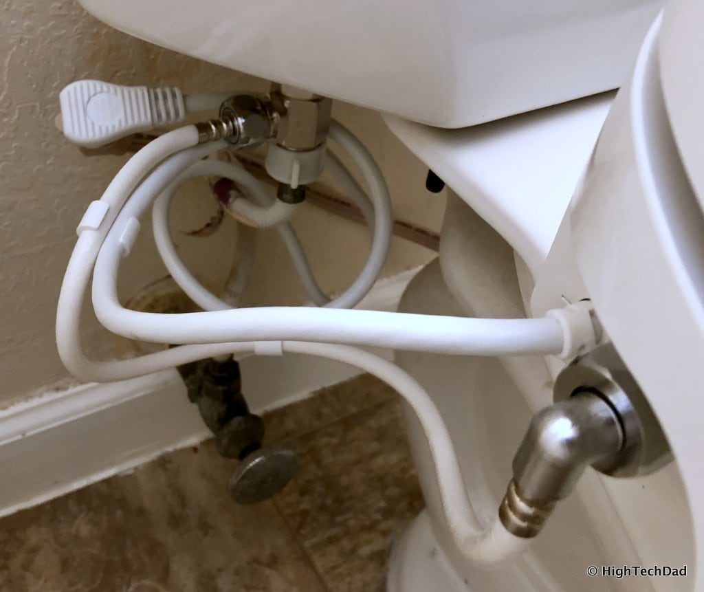 HighTechDad Omigo Toilet Seat Review - final hook up