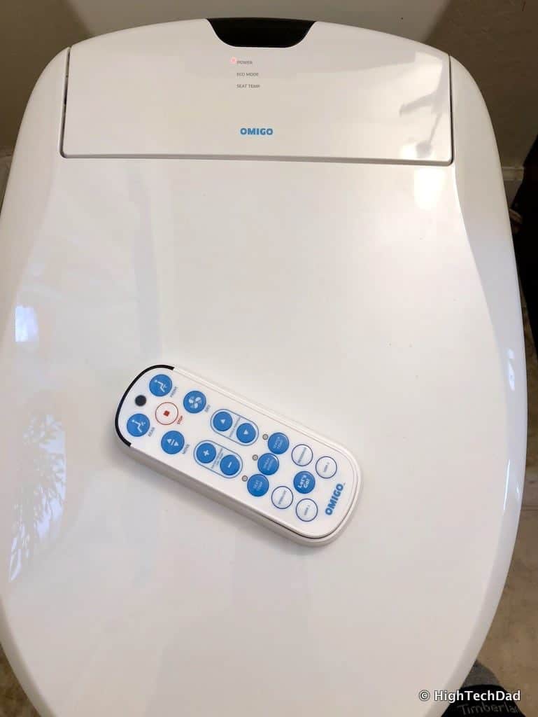 HighTechDad Omigo Toilet Seat Review - remote & seat