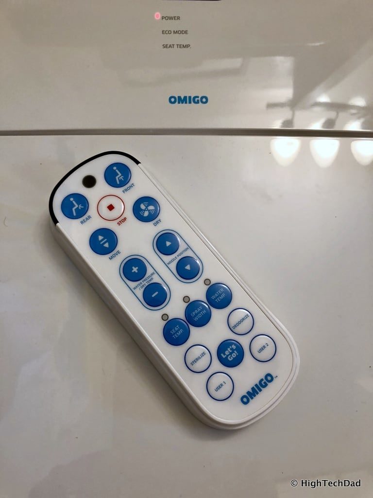 HighTechDad Omigo Toilet Seat Review - remote