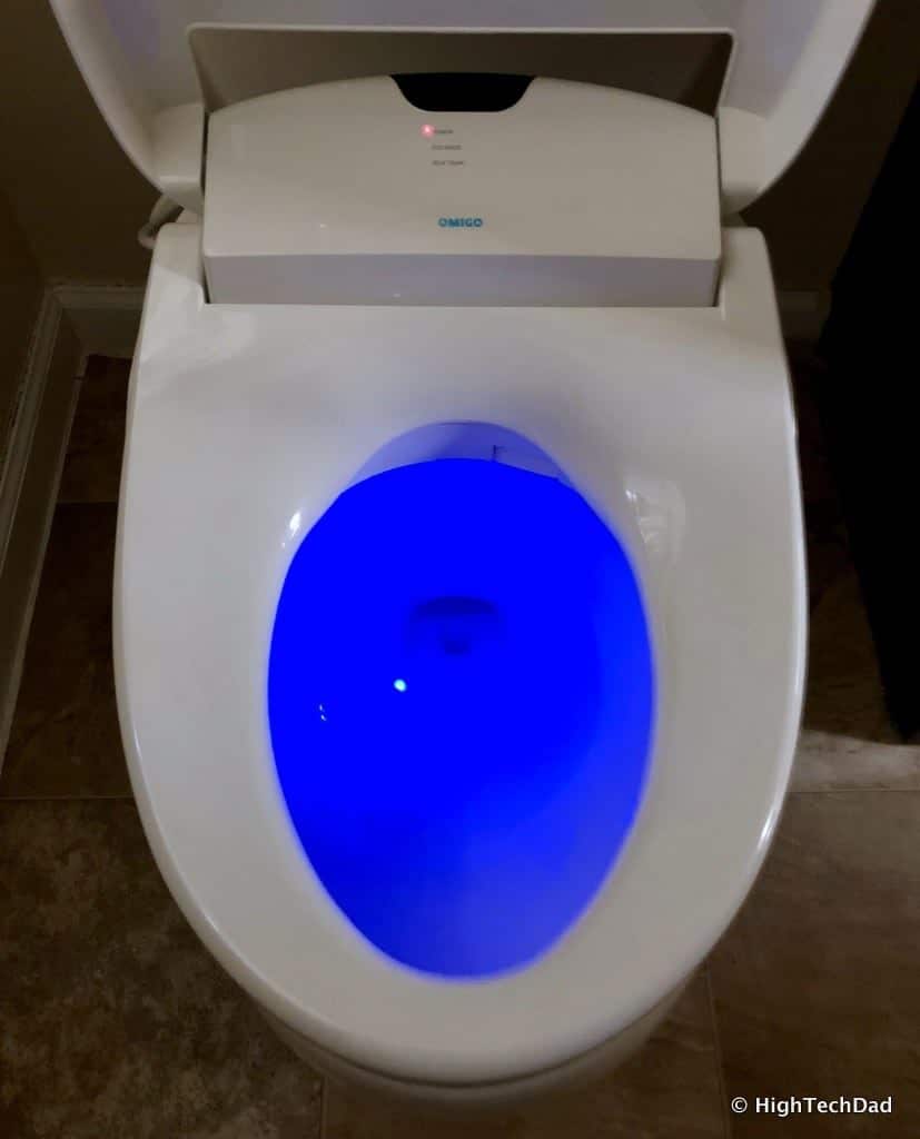 HighTechDad Omigo Toilet Seat Review - night light