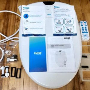 HighTechDad Omigo Toilet Seat Review - what's in the box