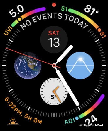 HighTechDad Apple Watch Series 4 - colorful Watch Face