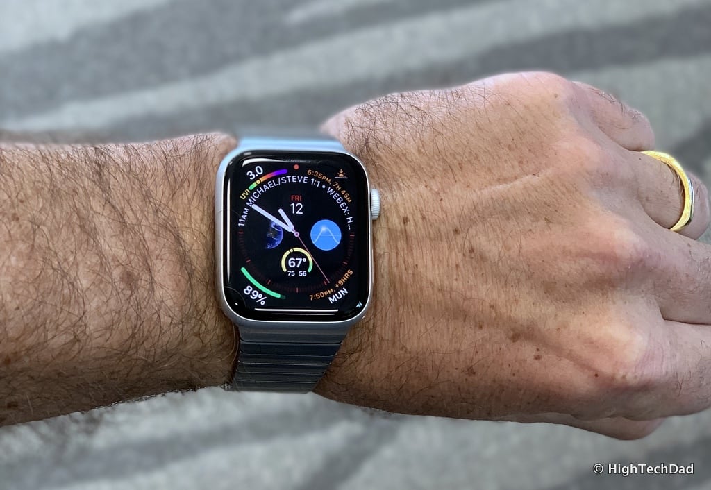 HighTechDad Apple Watch Series 4 - on wrist