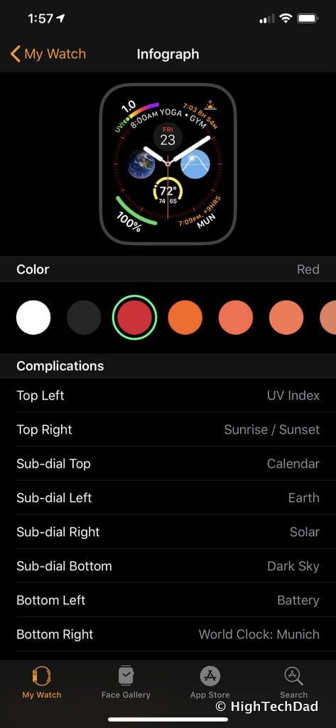 HighTechDad Apple Watch Series 4 - multiple complications