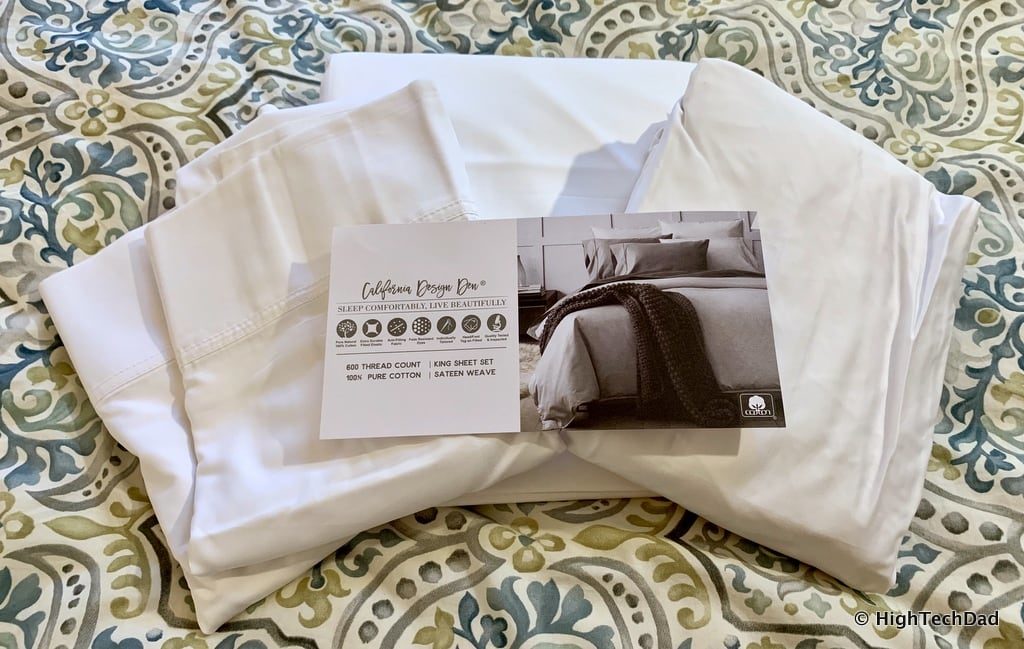 HighTechDad Sleep Tips & California Design Den Sheets - upgraded sheets