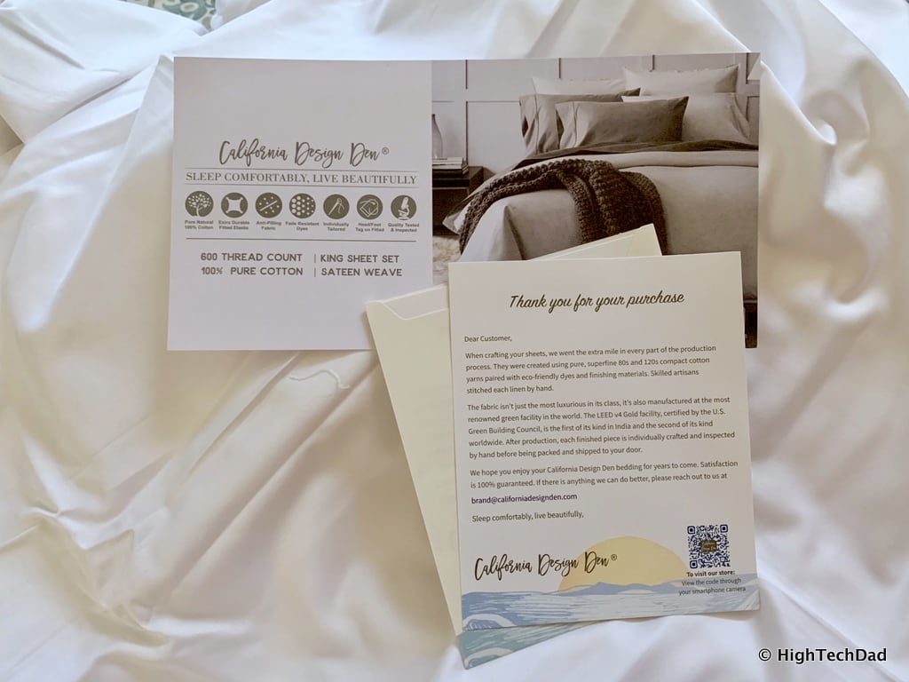 HighTechDad Sleep Tips & California Design Den Sheets - sheets