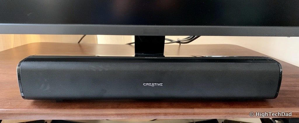 HighTechDad Creative Stage Air review - under the monitor