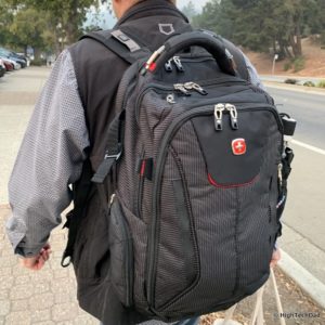 HighTechDad Swissgear 5358 USB ScanSmart Backpack Review - wearing