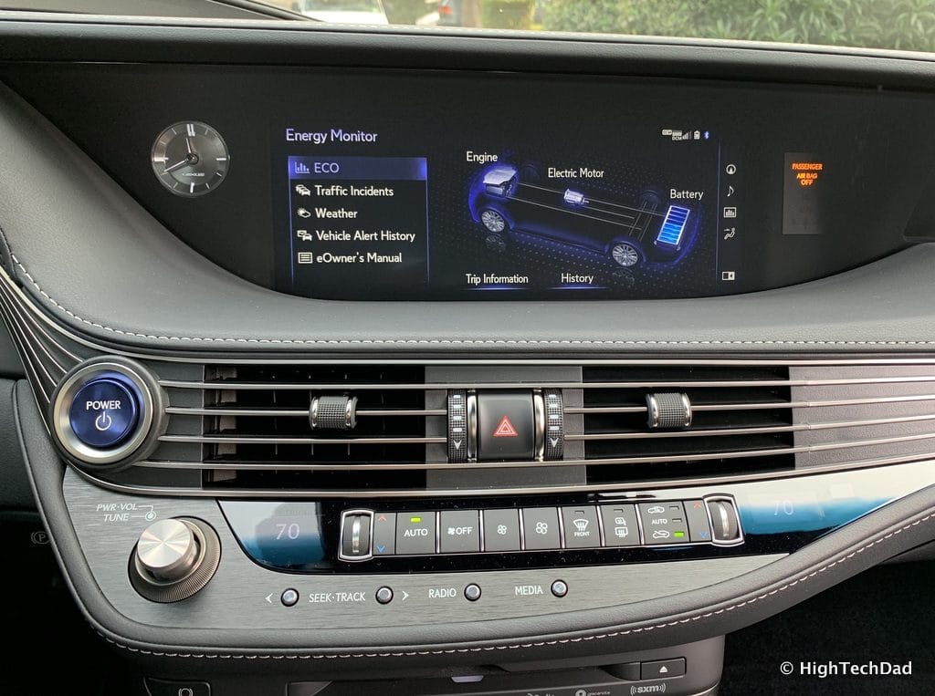 HighTechDad 2019 Lexus LS-500h review - energy monitor