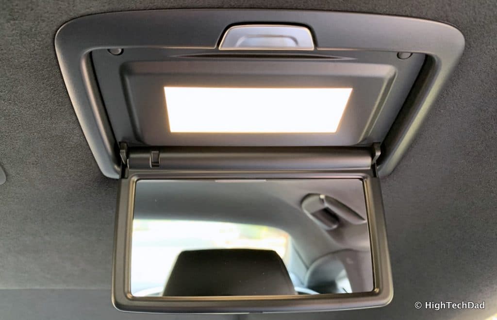 HighTechDad 2019 Lexus LS-500h review - rear vanity mirror