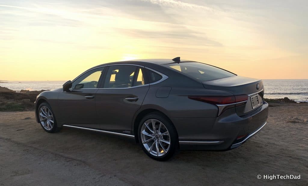 HighTechDad 2019 Lexus LS-500h review - at the beach