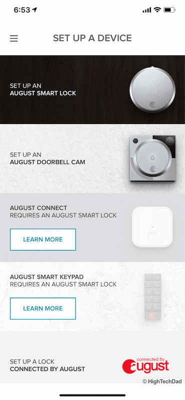 HighTechDad Review August Smart Lock Pro - setting up new device