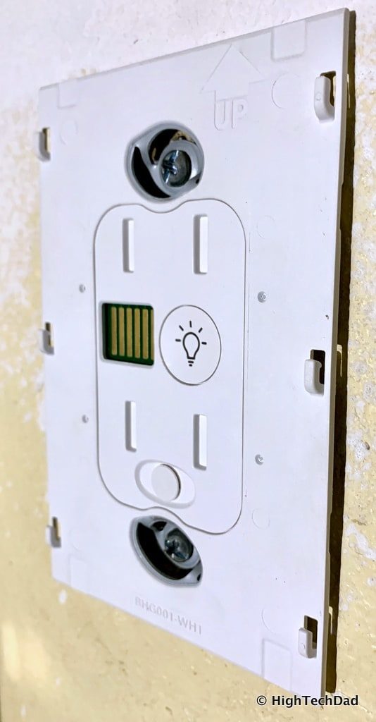 HighTechDad Brilliant Smart Switch Review - back plate installed