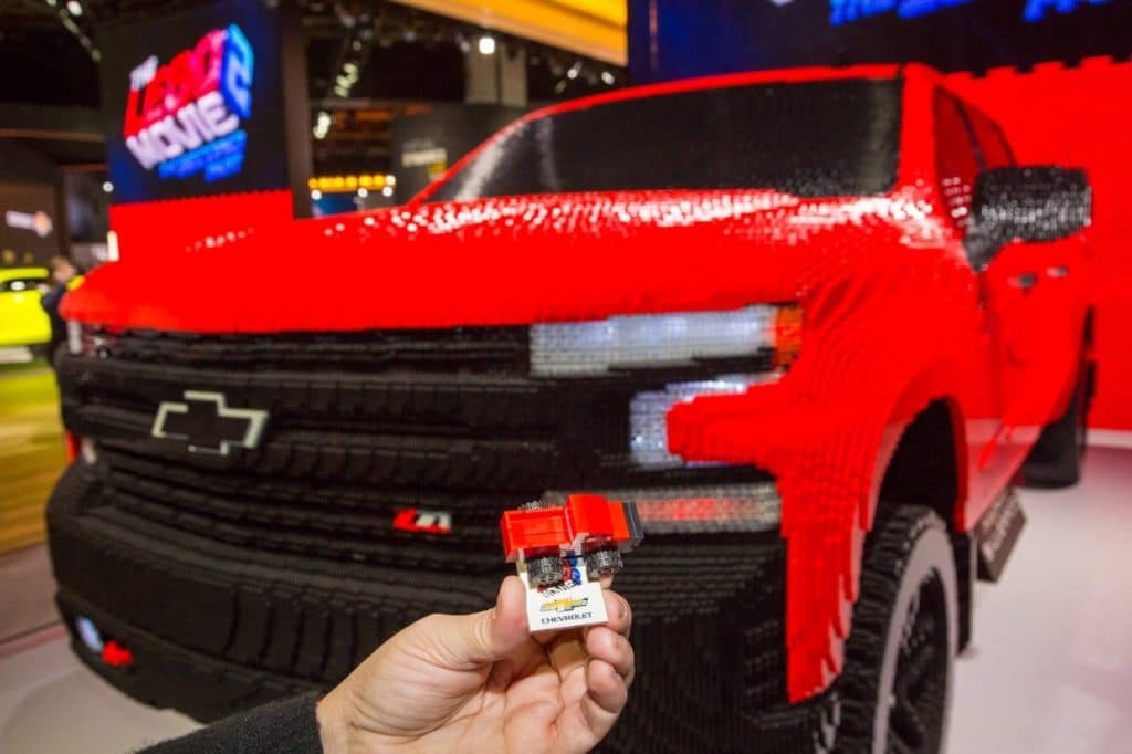 Chevy Silverado LEGO model with 334,544 LEGO pieces