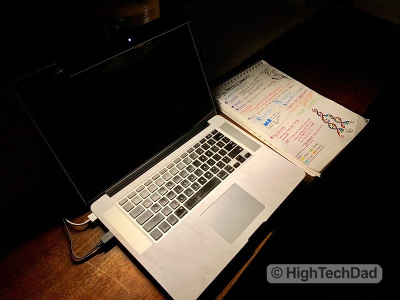 HighTechDad Review of BenQ ScreenBar Lite LED lighting - good for students