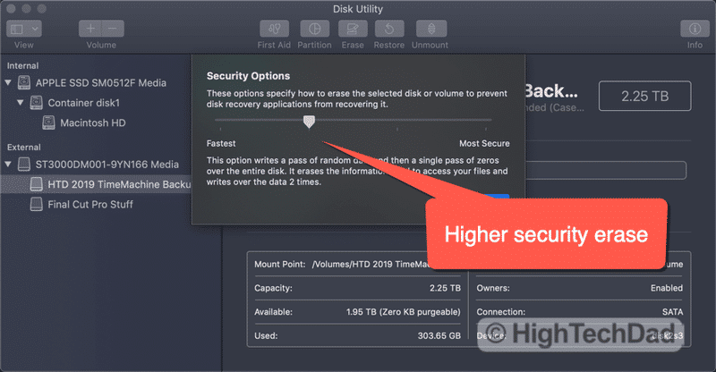 HighTechDad How To Fix Time Machine Errors (Error Type 11) - higher security
