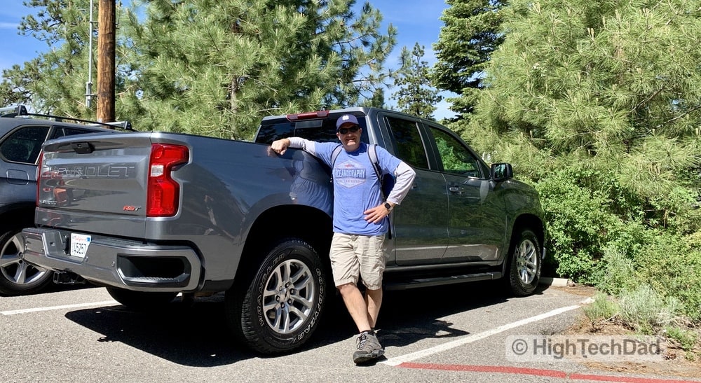 HighTechDad Review 2019 Chevy Silverado - standing by the truck