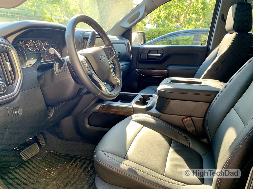 HighTechDad Review 2019 Chevy Silverado - front seats