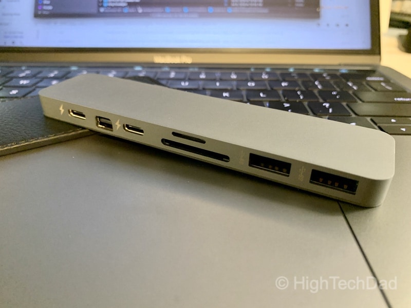 HighTechDad review of HyperDrive PRO 8-in-2 USB Type-C hub - ports