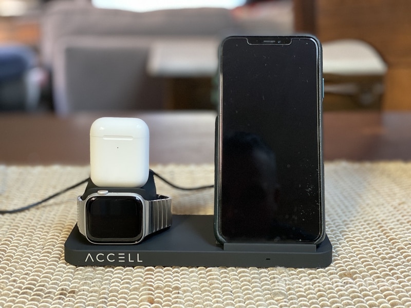 HighTechDad reviews Accell Power 3-in-1 fast wireless with iPhone, AirPods, and Apple Watch