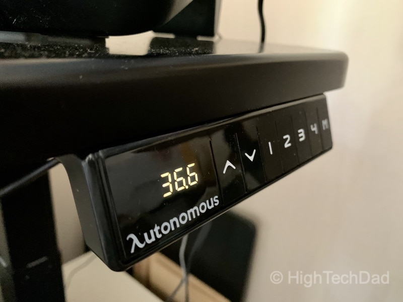 HighTechDad review of Autonomous Smart Desk 2 sit-stand desk - controls