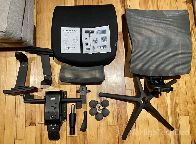 HighTechDad review - Autonomous ErgoChair 2 - what's in the box