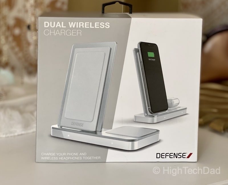 HighTechDad review - Defense Vertical Duo wireless charger - in box
