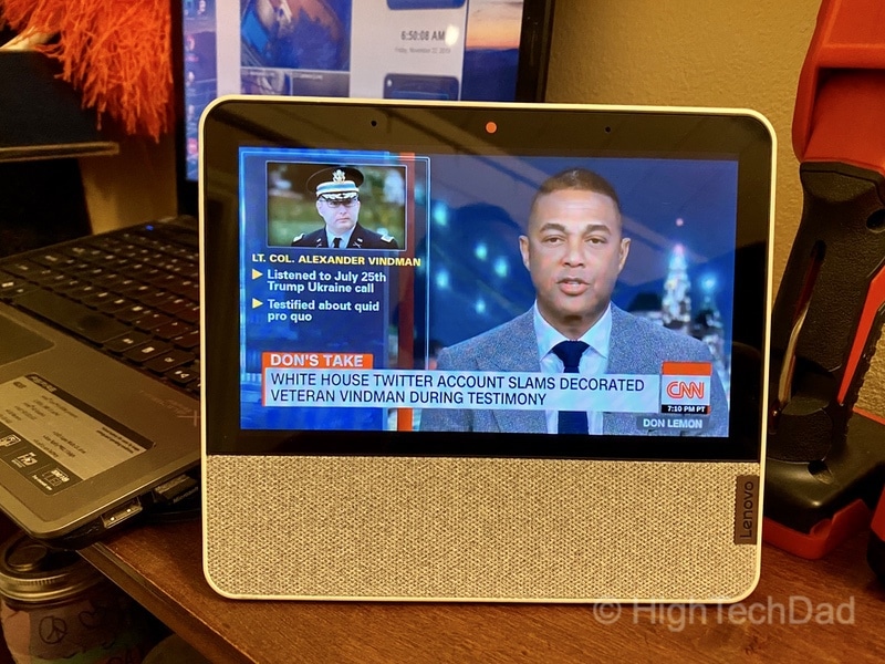 HighTechDad review: Lenovo Smart Display 7 - casting CNN