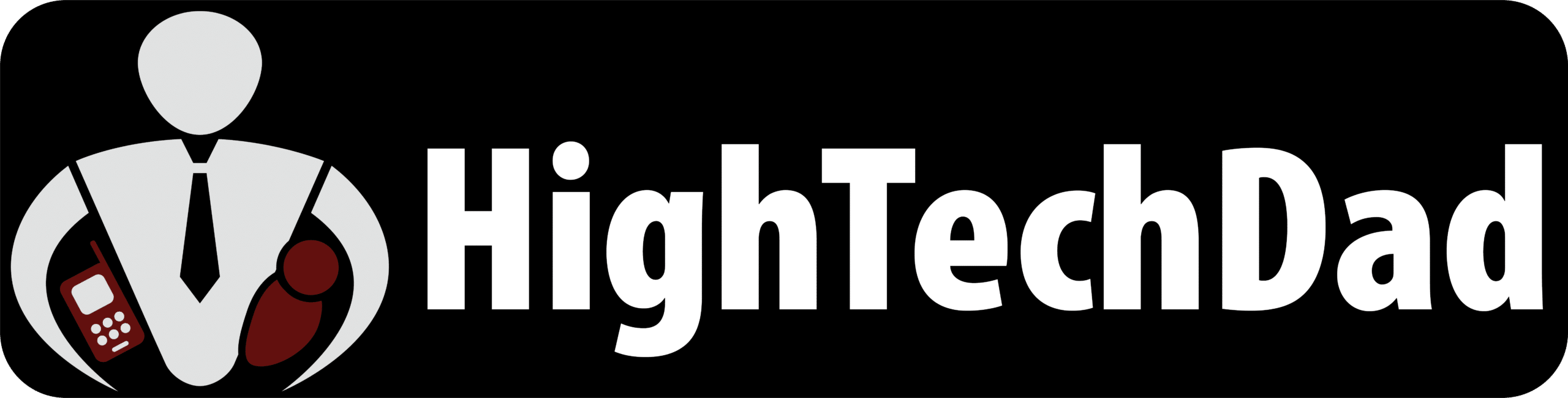 HighTechDad logo with black background