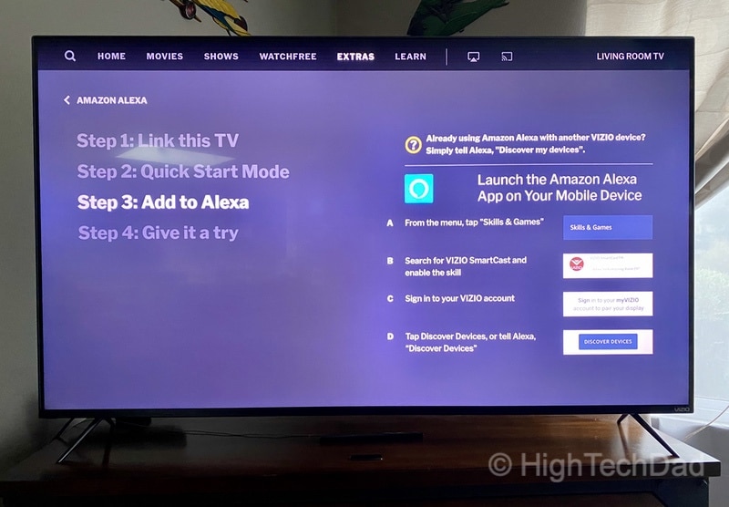 HighTechDad Review: VIZIO M-Series 4K TV - connecting Alexa