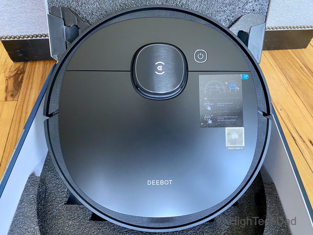 Top turret has the laser which does the mapping - Ecovacs Deebot T5 robot vacuum