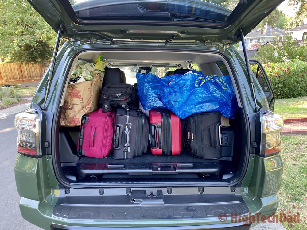 HighTechDad reviews 2020 Toyota 4Runner TRD Pro - all packed up