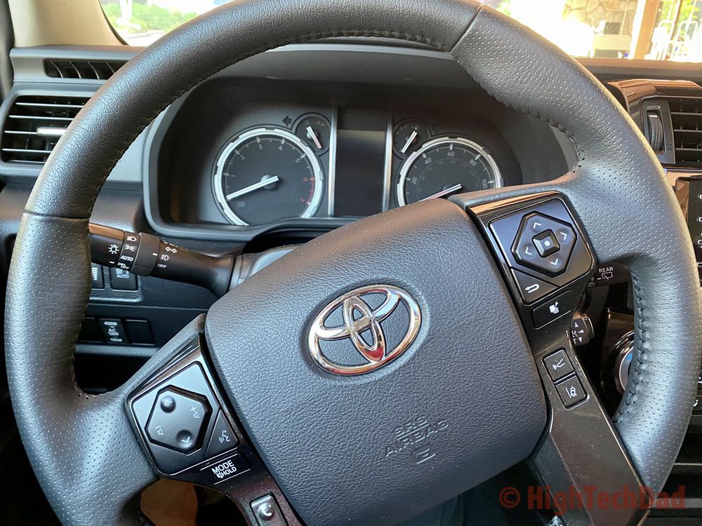 HighTechDad reviews 2020 Toyota 4Runner TRD Pro - steering wheel with controls