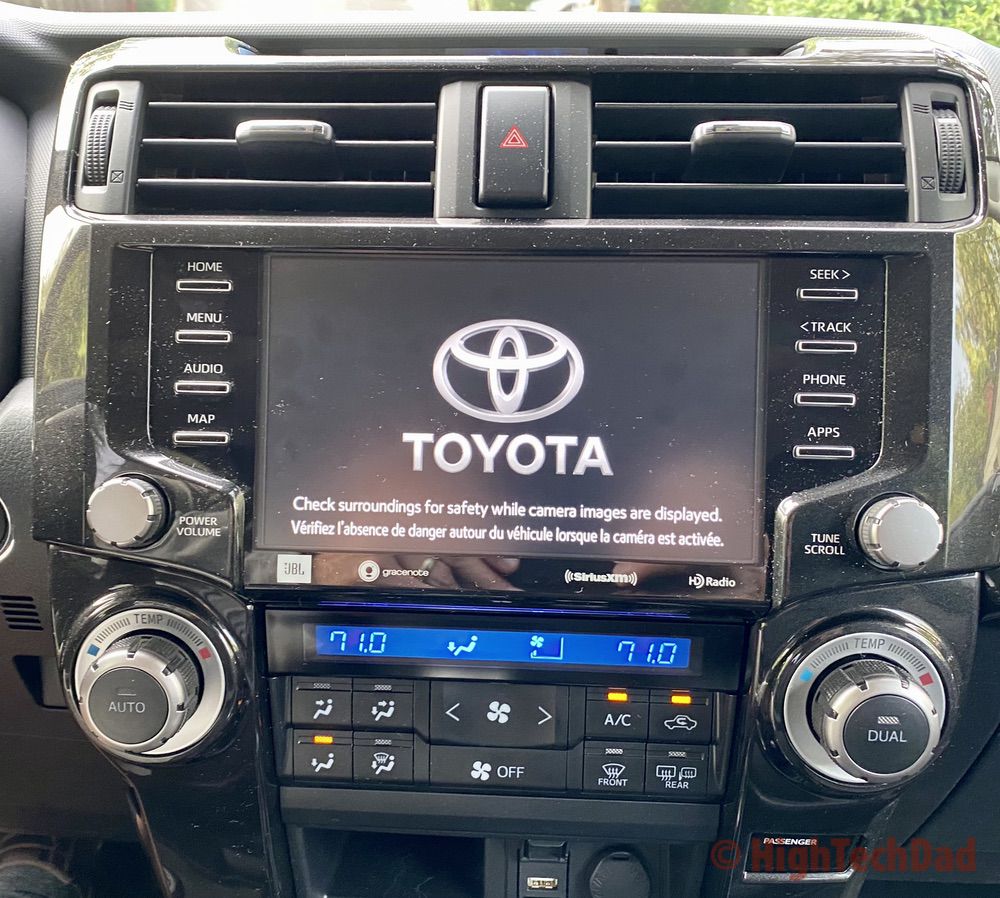 HighTechDad reviews 2020 Toyota 4Runner TRD Pro - the entertainment system