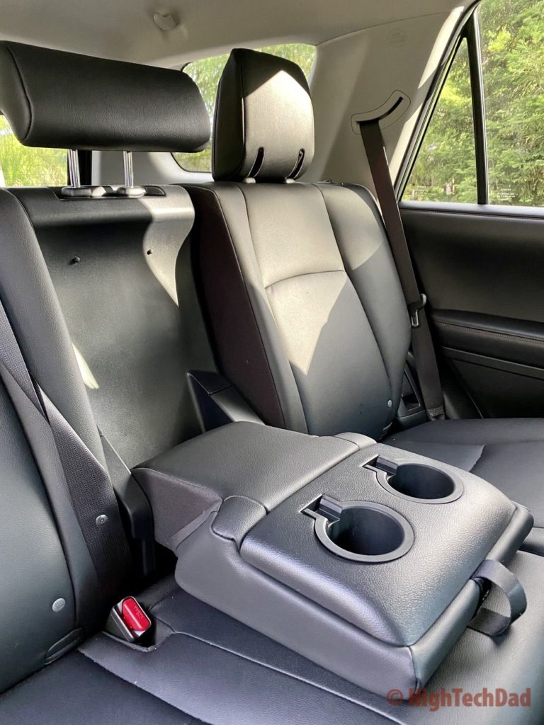 HighTechDad reviews 2020 Toyota 4Runner TRD Pro - rear seats with armrest