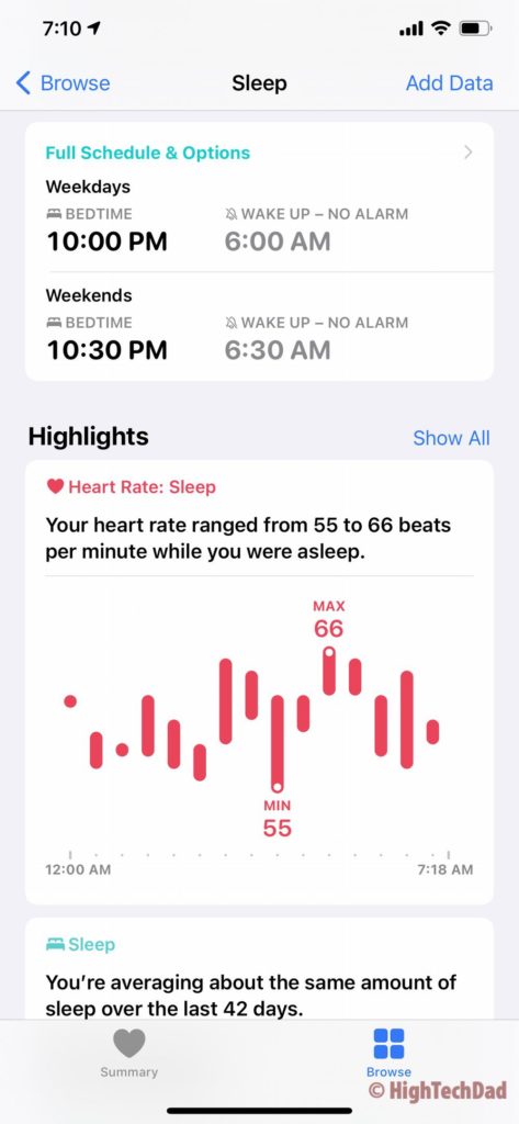 HighTechDad - measuring heart rate as you sleep