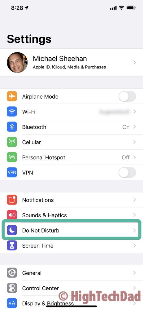 HighTechDad tip - review your Do Not Disturb settings