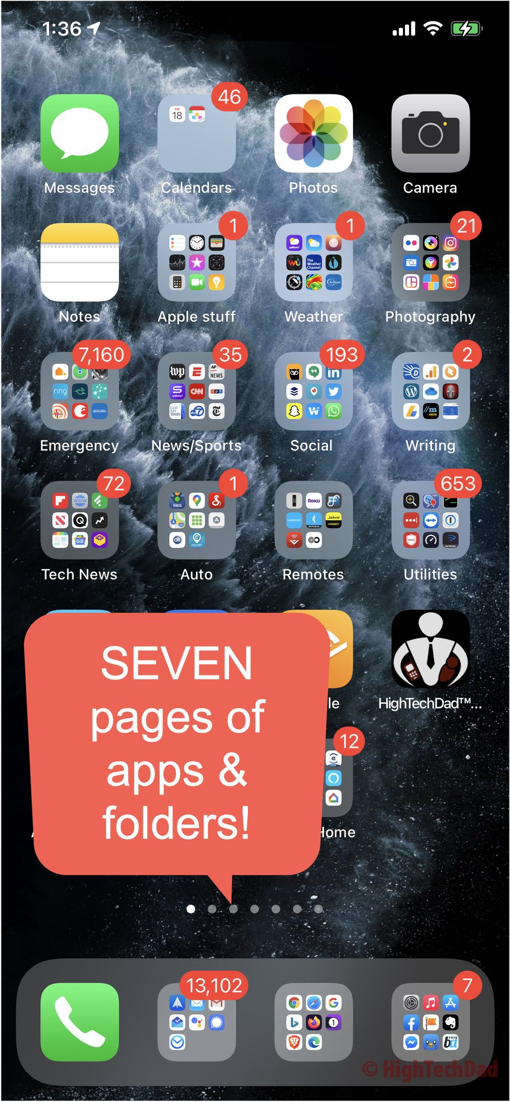 Multiple pages on HighTechDad's iPhone - iOS 14 tip